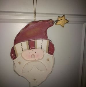 Country hanging santa face